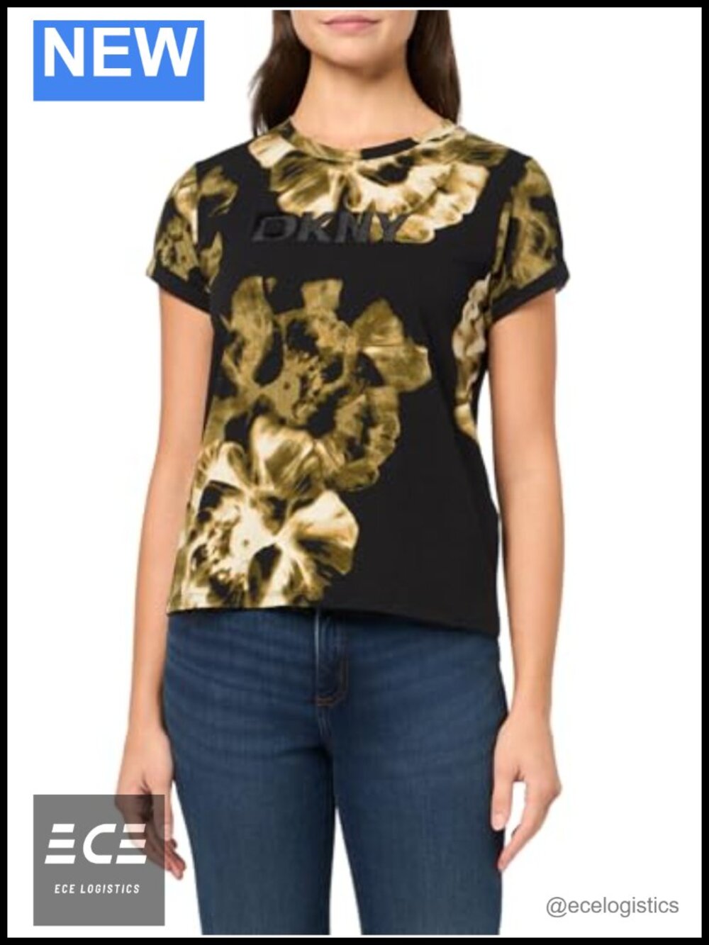 Women's Cotton Stretch Knit Lounge Top Short Sleeve Relaxed Fit Crew Neck
